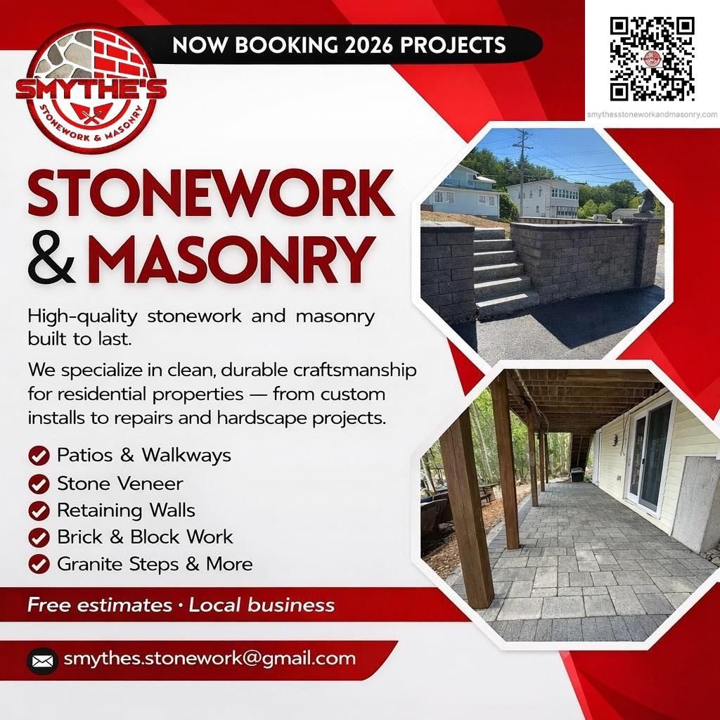  for Smythe’s Stonework & Masonry in Buxton, ME