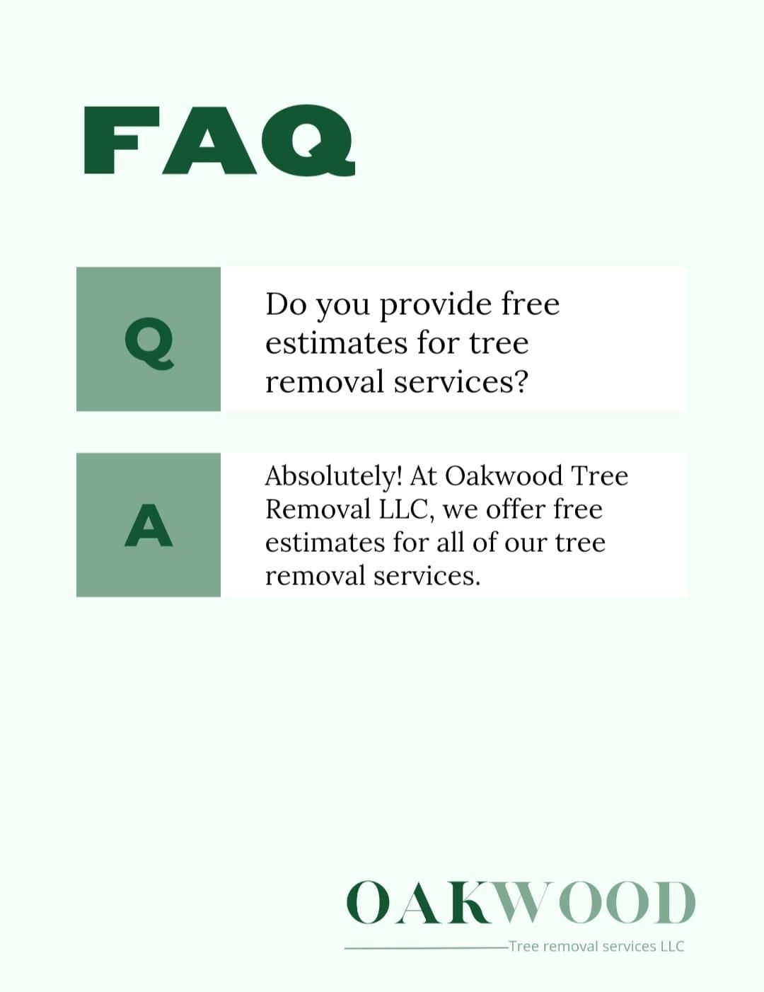  for Oakwood Tree Removal LLC in Oak Creek,  WI