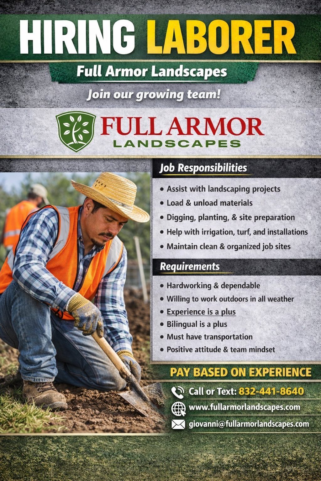 for Full Armor Landscapes in League City, TX