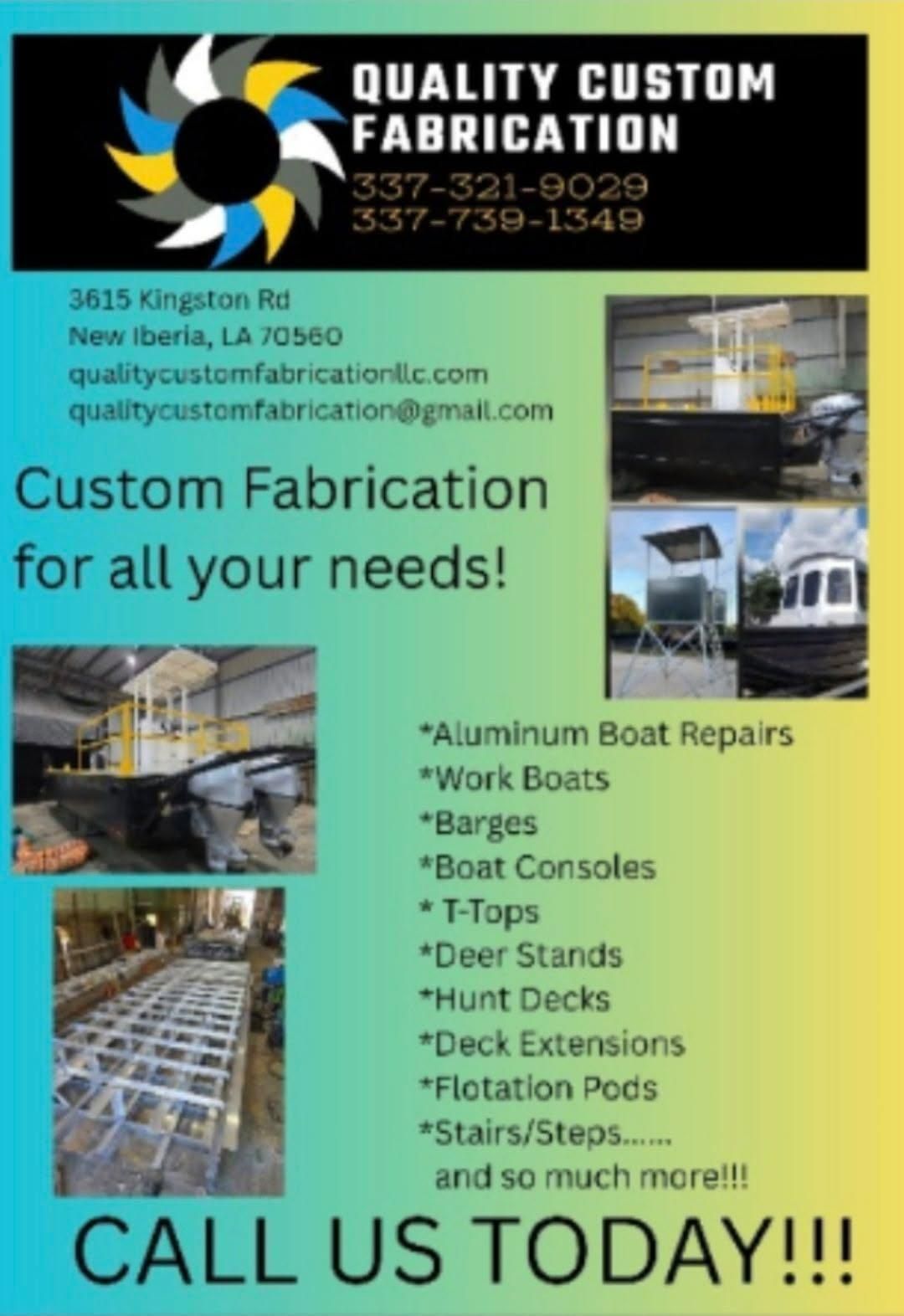  for Quality Custom Fabrication, llc in New Iberia, LA