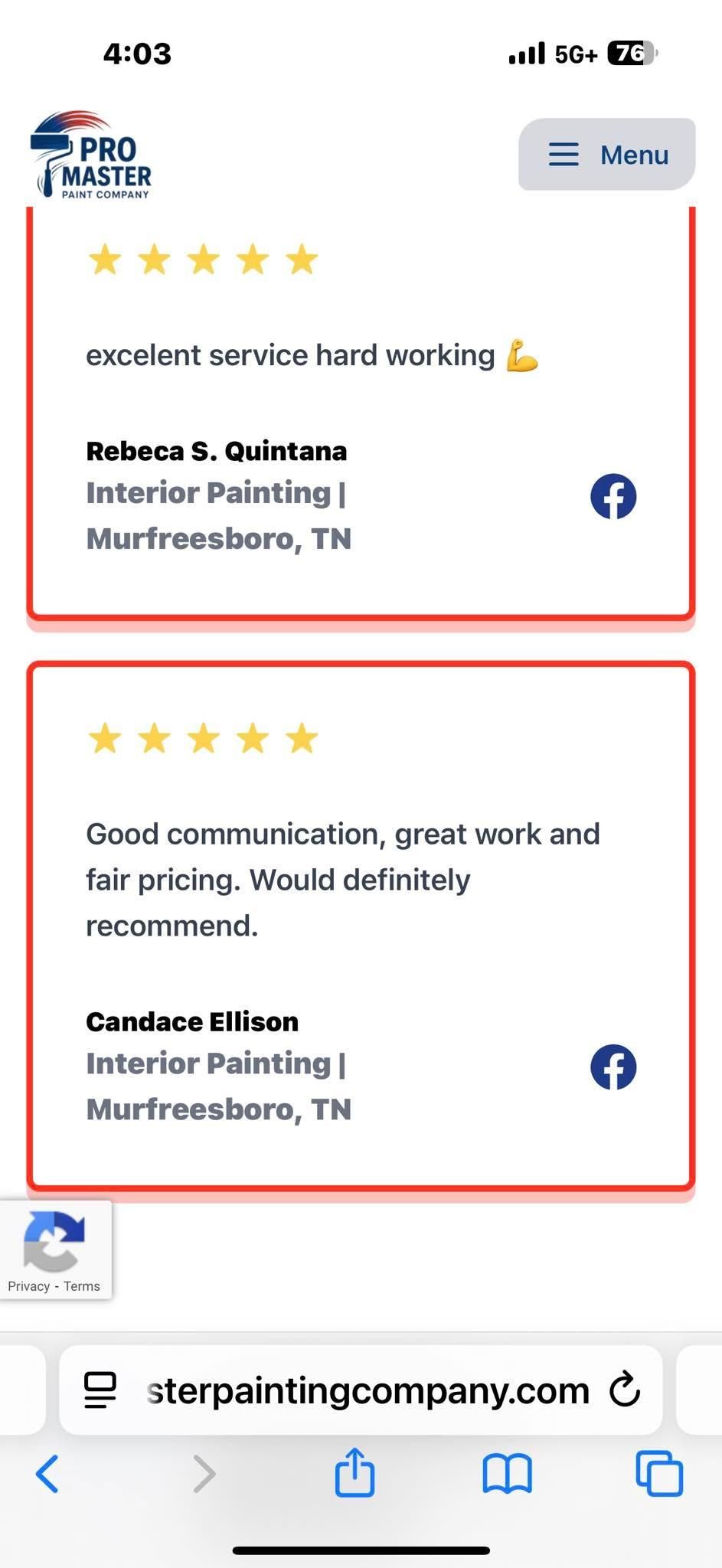  for Pro Master Painting Company in Shelbyville, TN