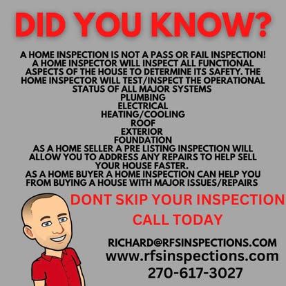  for RFS Home Inspections in Bowling Green, KY