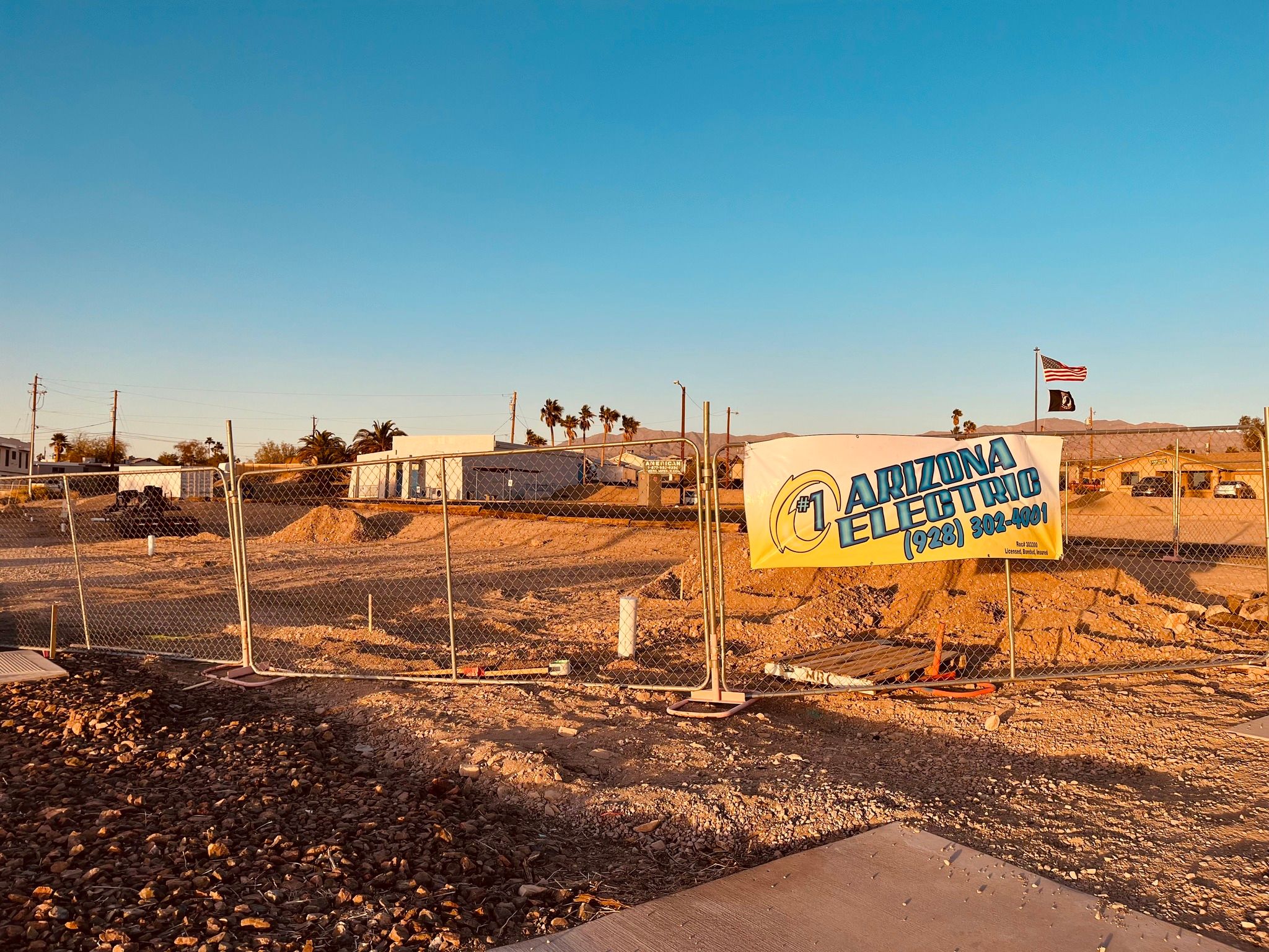On the job site for #1 Arizona Electric LLC in Lake Havasu City, AZ