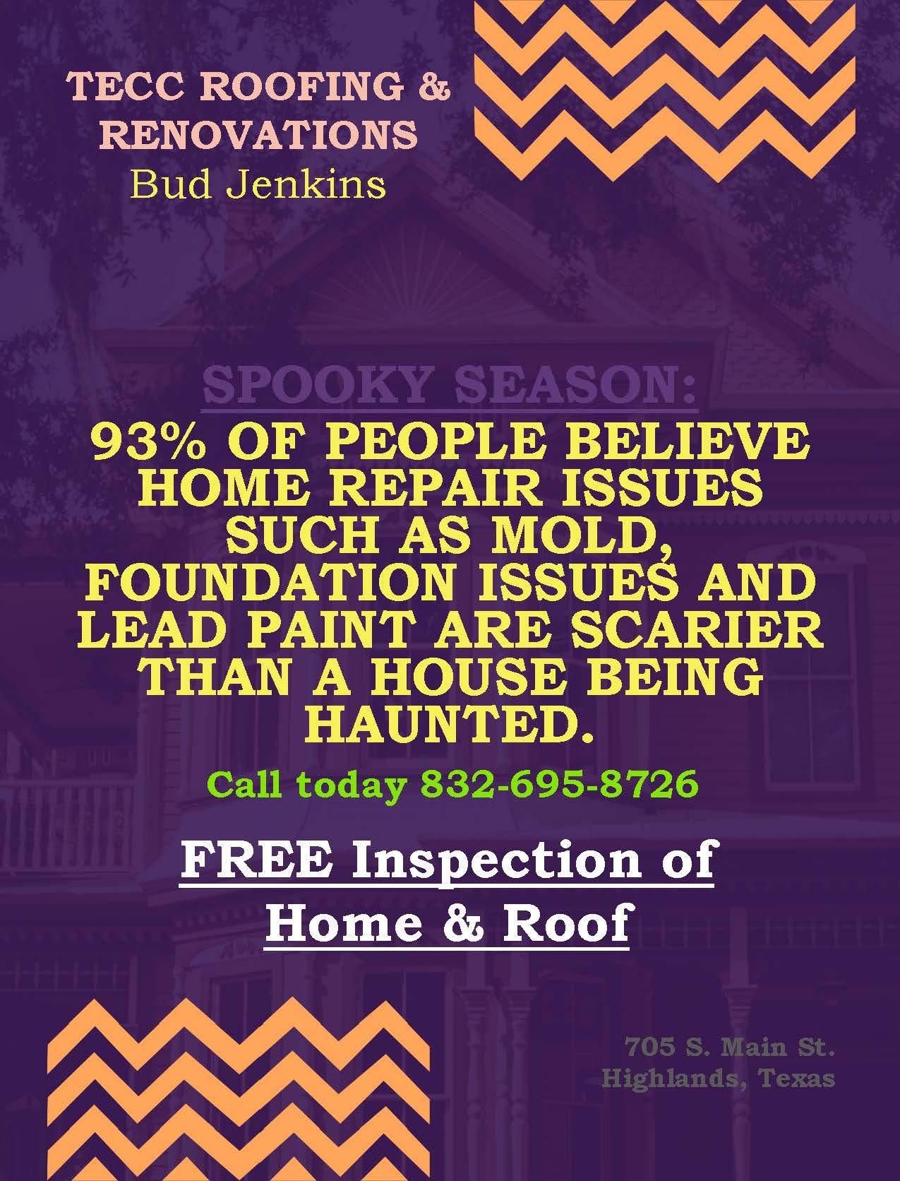  for TECC Roofing & Renovations in Harris County, TX