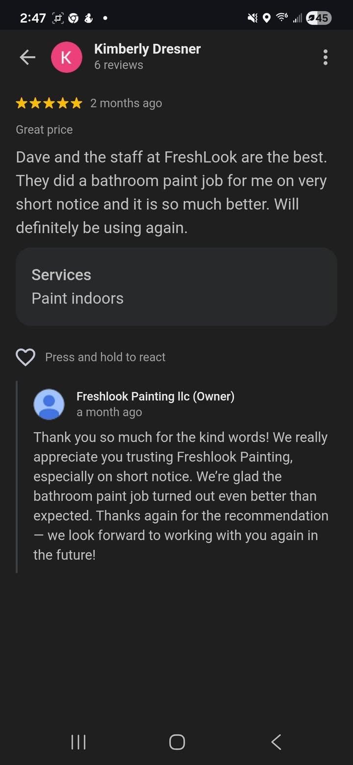 All Photos for Freshlook Painting LLC in Springfield, PA