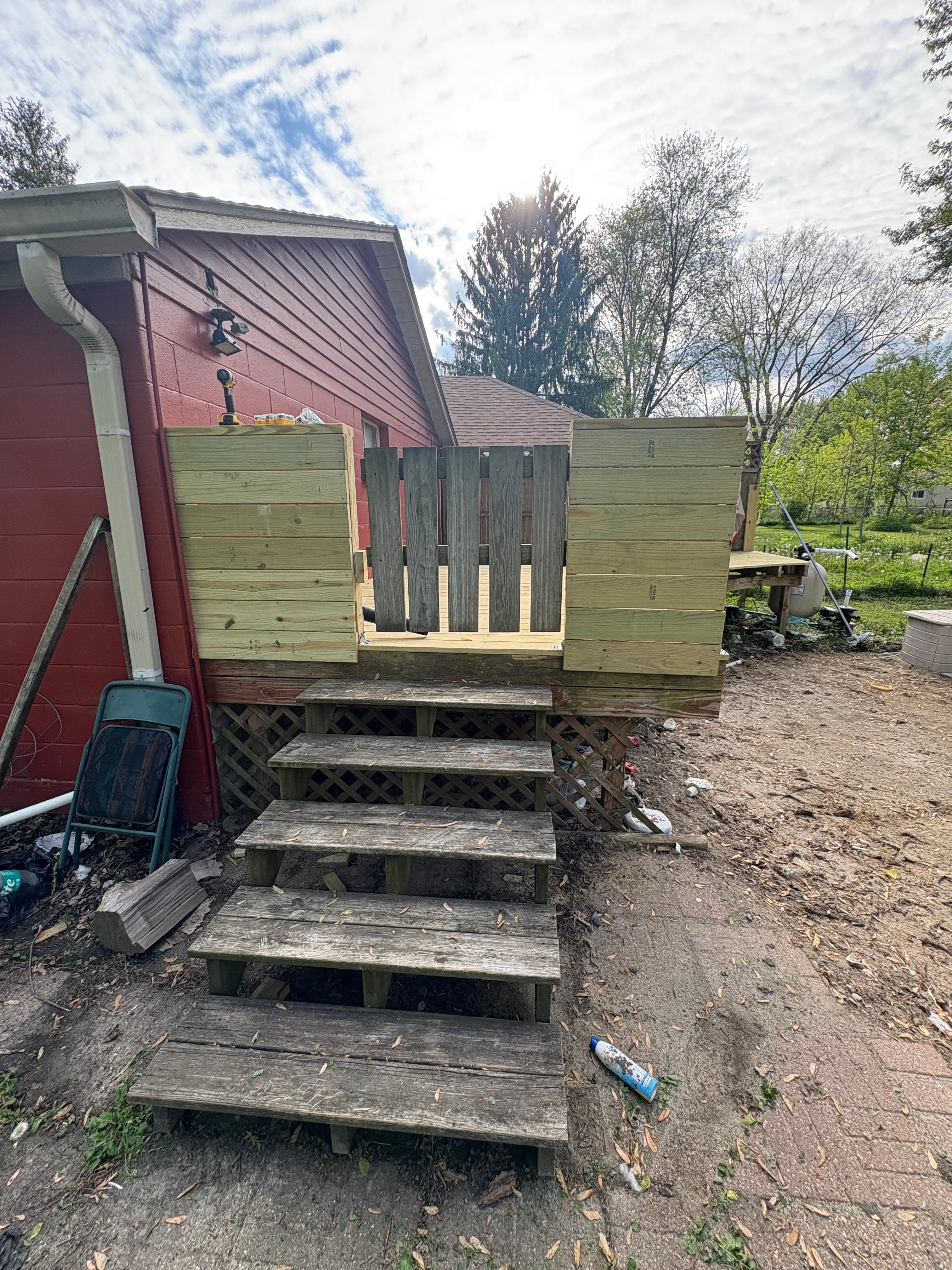Deck Construction  for Wininger Landscaping in New Richmond, IN