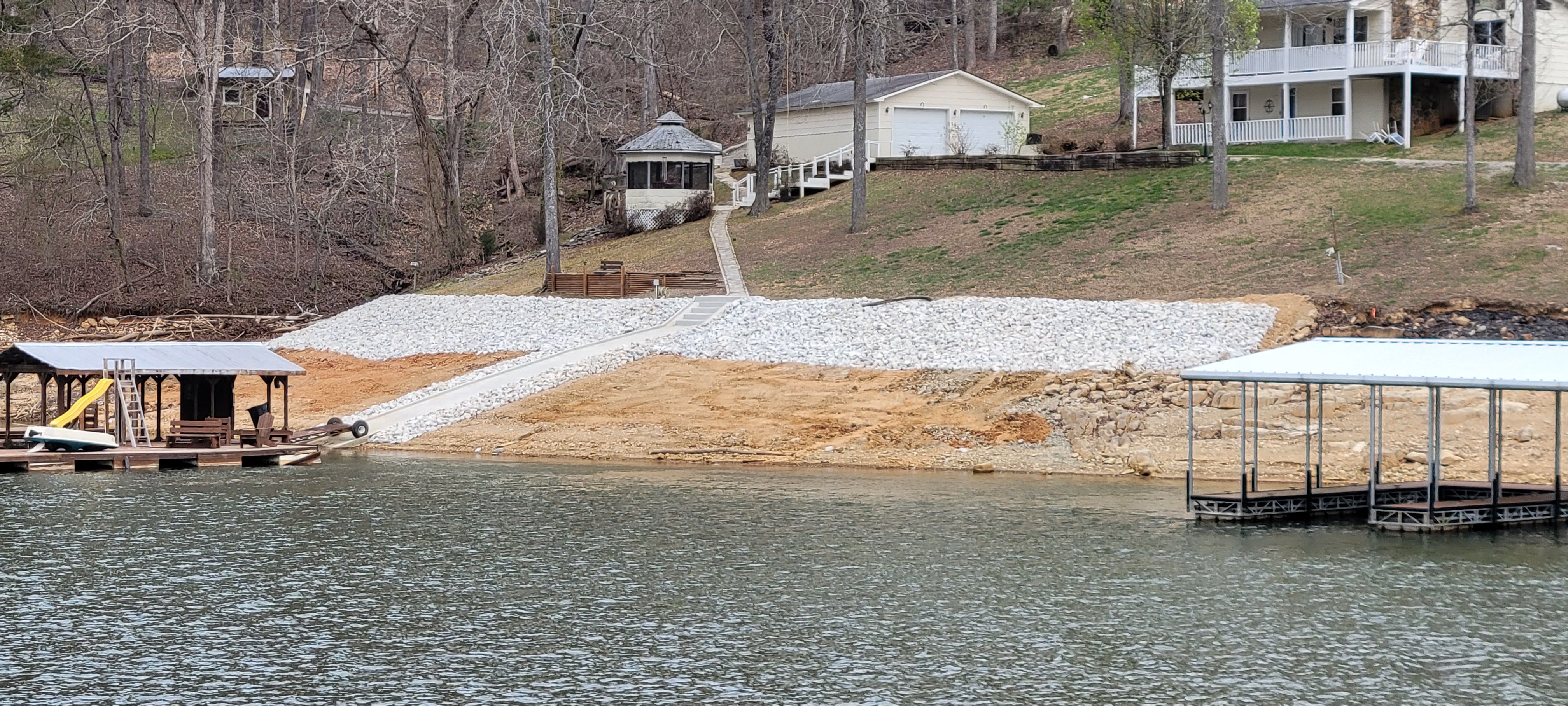 Rip Rap for Restoration Shoreline Norris Lake Rip Rap in Norris Lake, TN