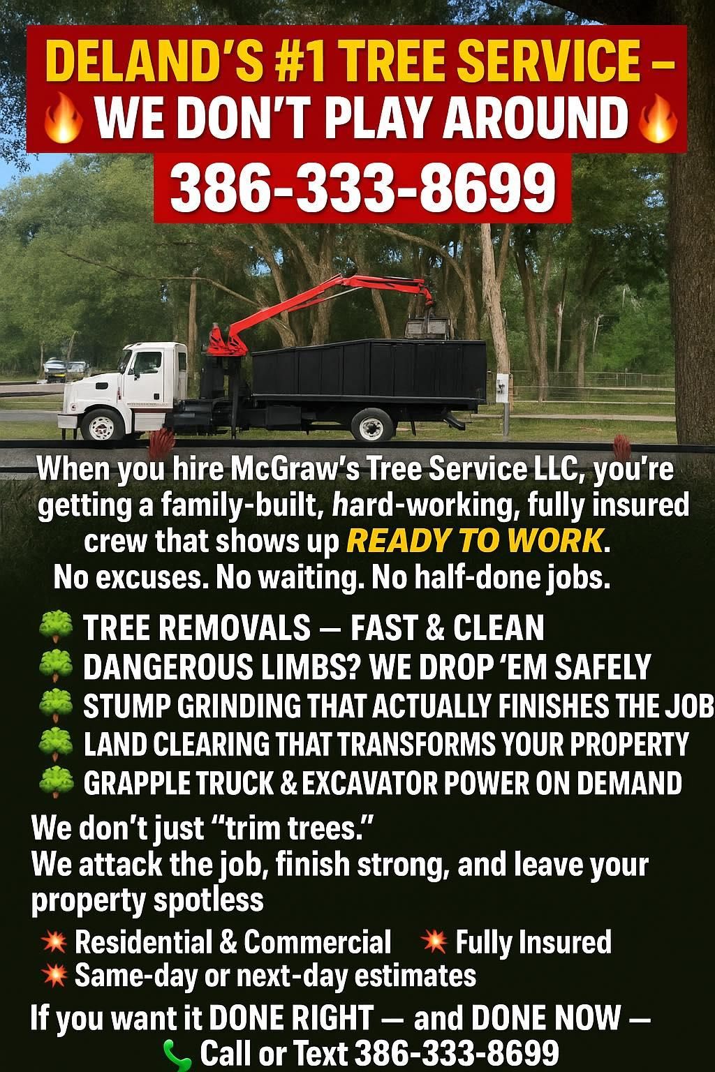  for McGraw’s Lawn and Tree Service in DeLand, FL