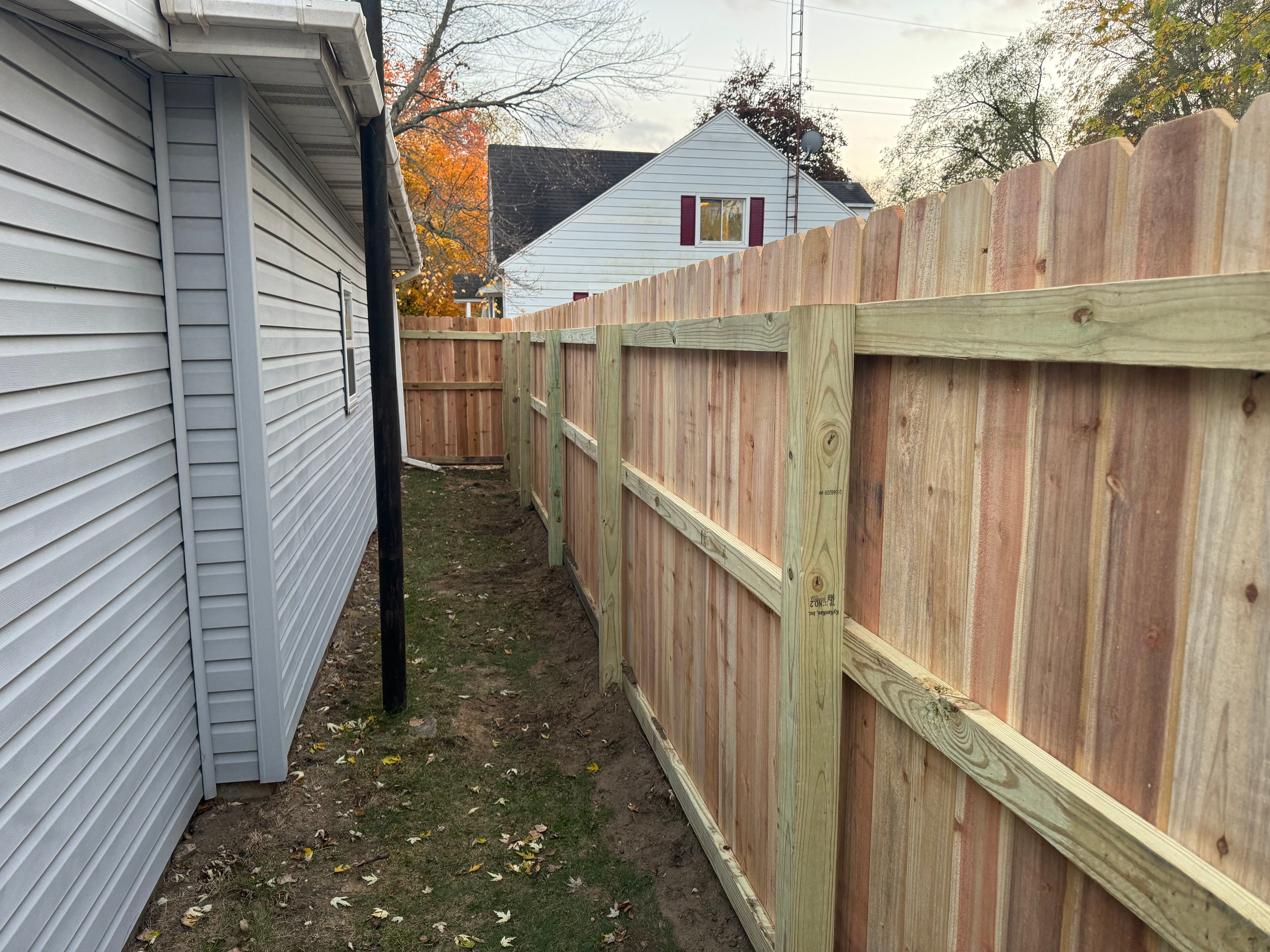 Fences for Risner Construction in De Motte, IN