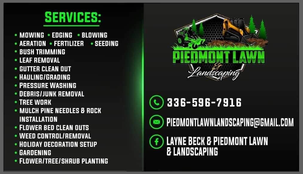  for Piedmont Lawn and Landscaping in Lexington, NC