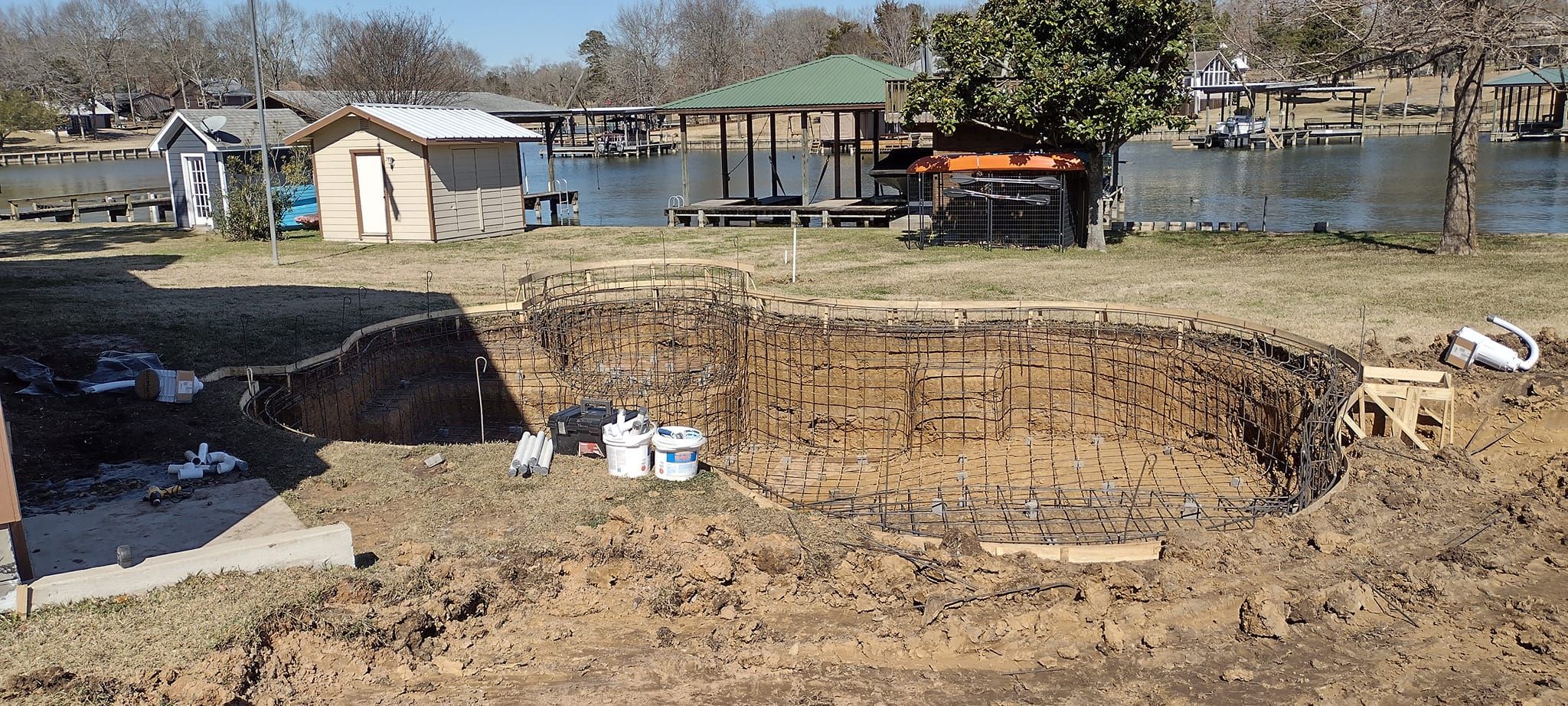 Custom Pool Construction for Out Back Pool and Spa Creations in The Woodlands, TX