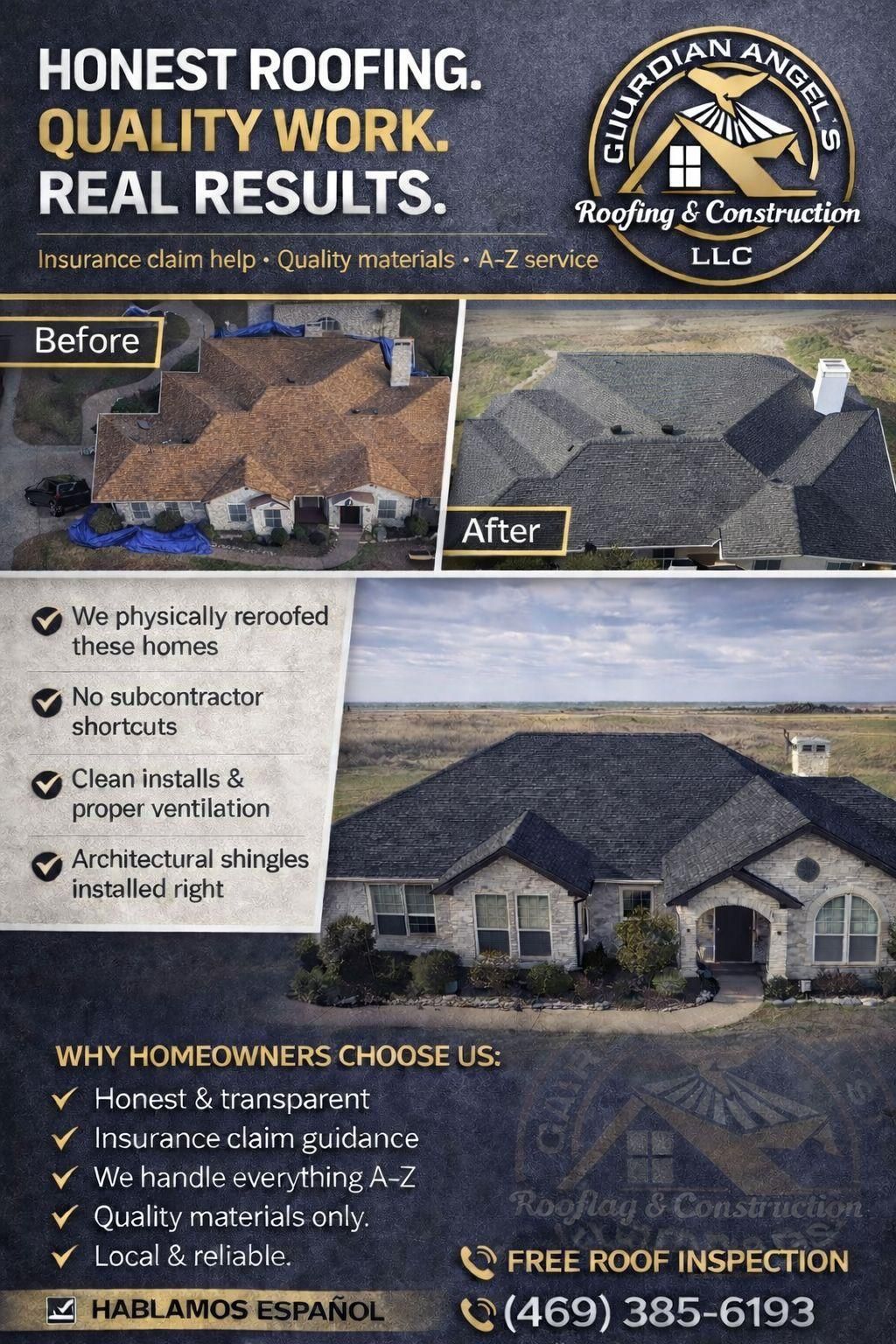  for Guardian Angel's Roofing & Construction in Ennis, TX