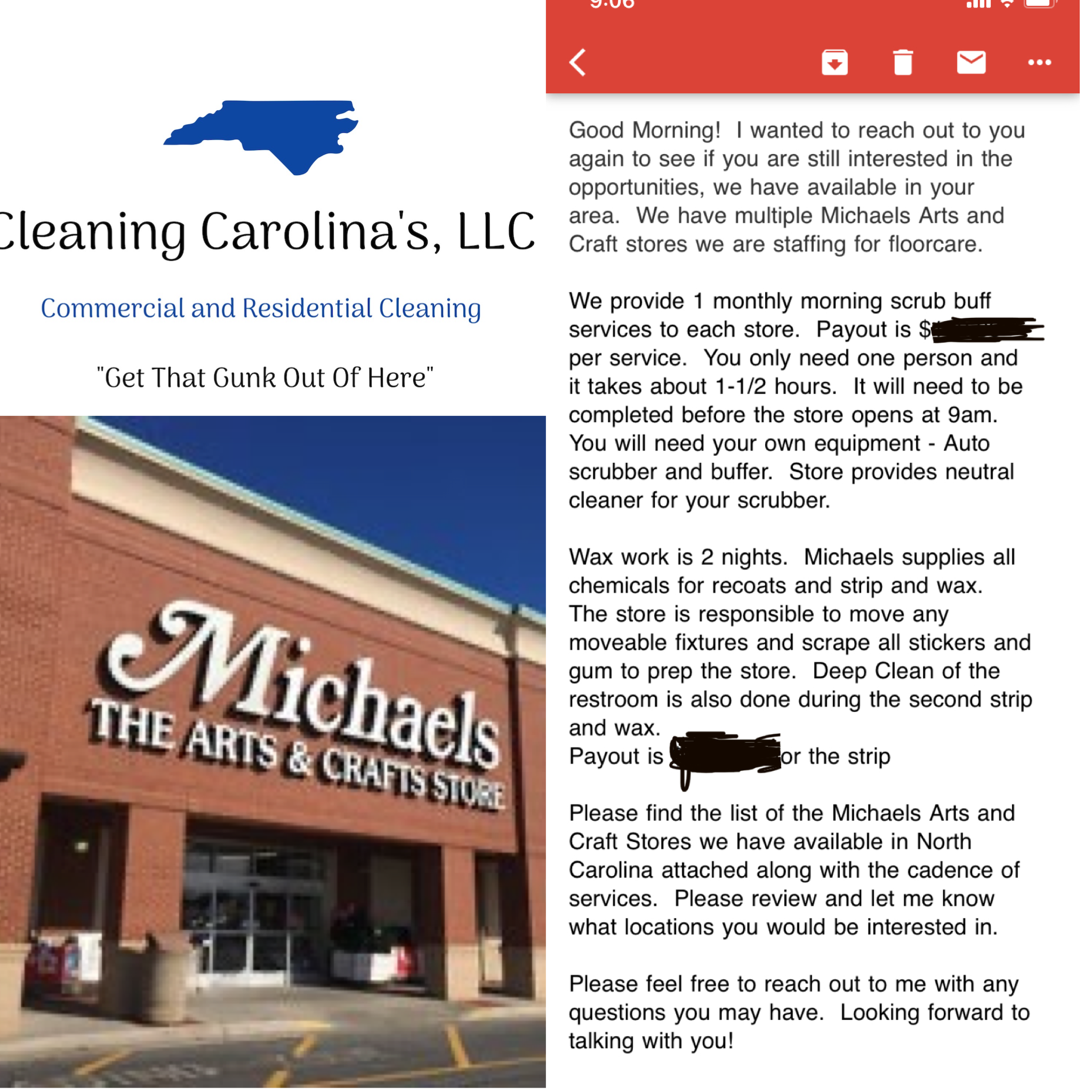  for Cleaning Carolina’s LLC in Greensboro, NC