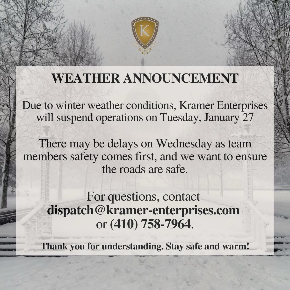  for Kramer Enterprises in Washington, D.C.