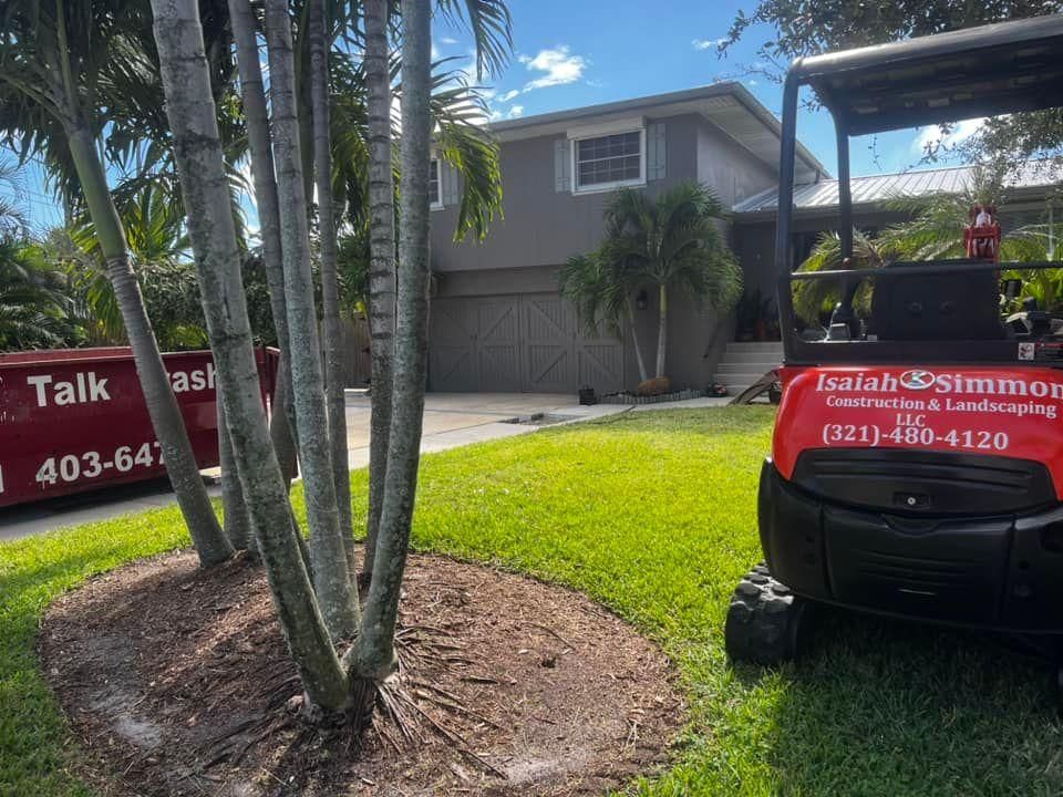 Full scale landscape designing and installations for Isaiah Simmons Construction and Landscaping LLC in Brevard County, Florida