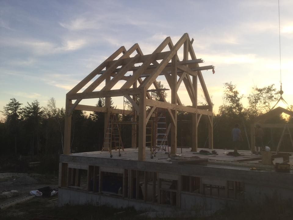 Exterior Renovations for Dresser Timber Frames in Dedham, ME