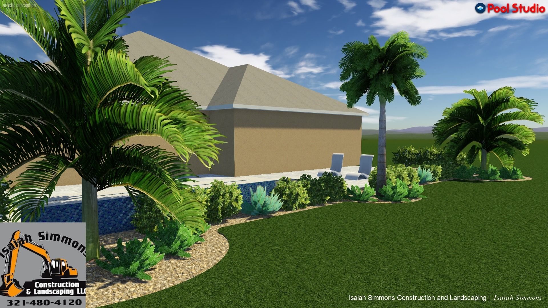 Full scale landscape designing and installations for Isaiah Simmons Construction and Landscaping LLC in Brevard County, Florida