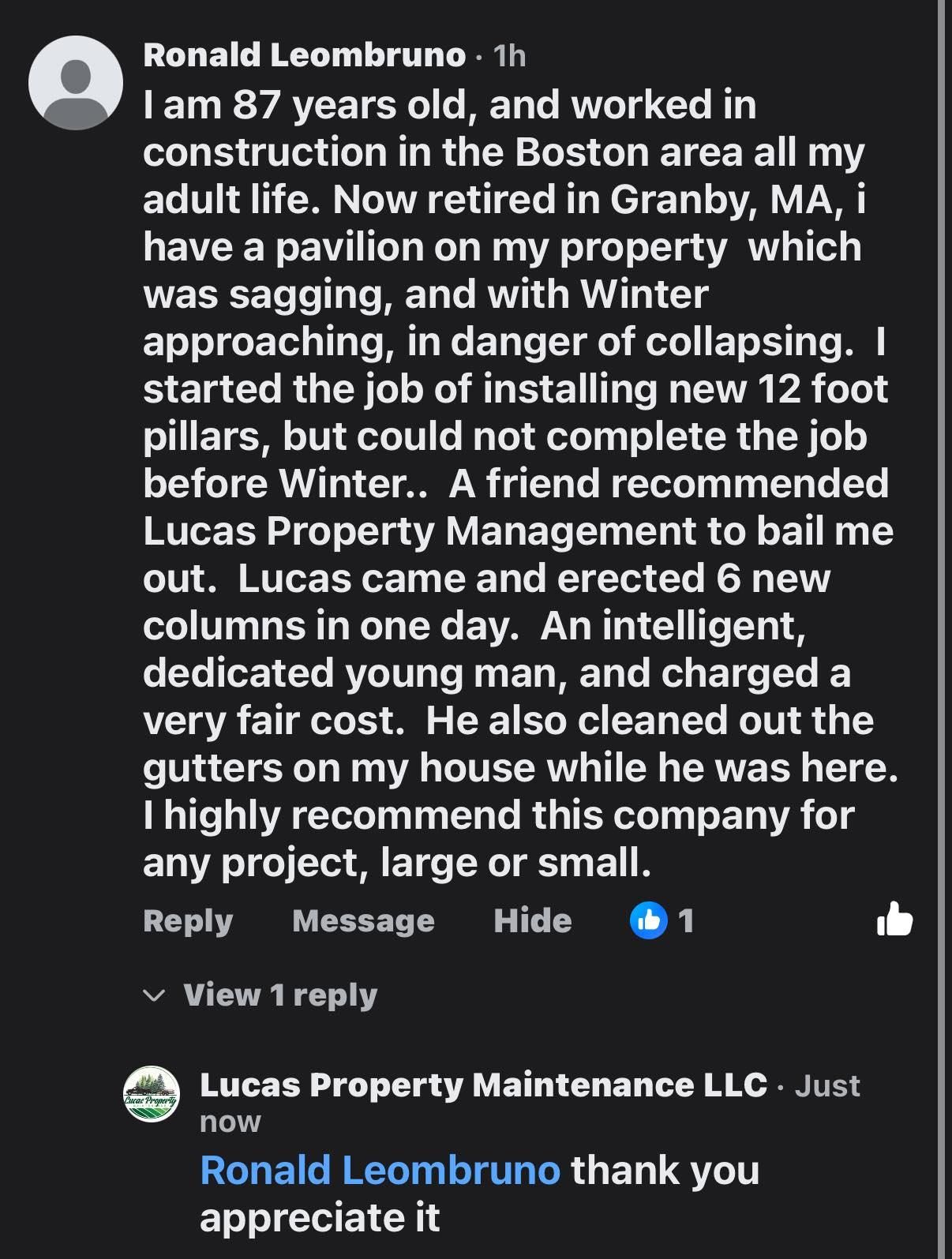  for Lucas Property Maintenance LLC in New Bedford, MA