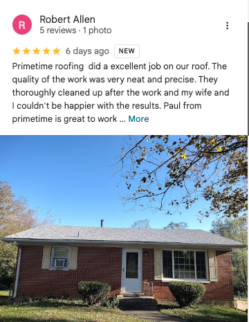  for Primetime Roofing & Contracting in Winchester, KY