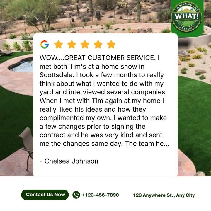  for WHAT! Luxury Landscapes, LLC. in Chandler, AZ