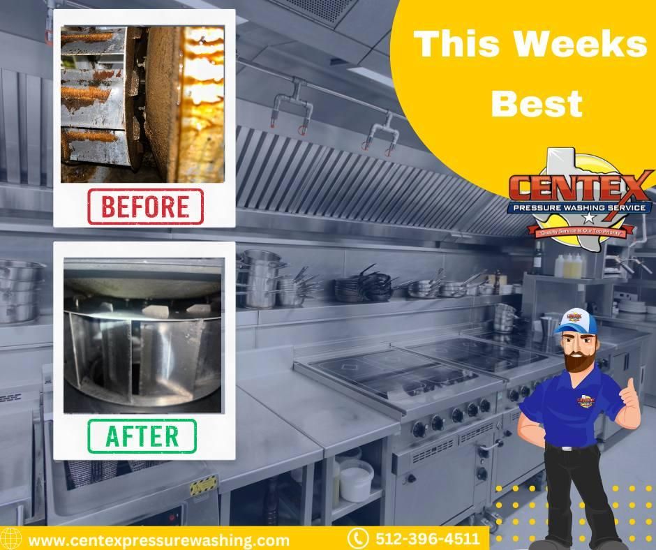 Commercial Kitchen Hood & Exhaust Vent Cleaning for Centex Pressure Washing Service in San Marcos, TX