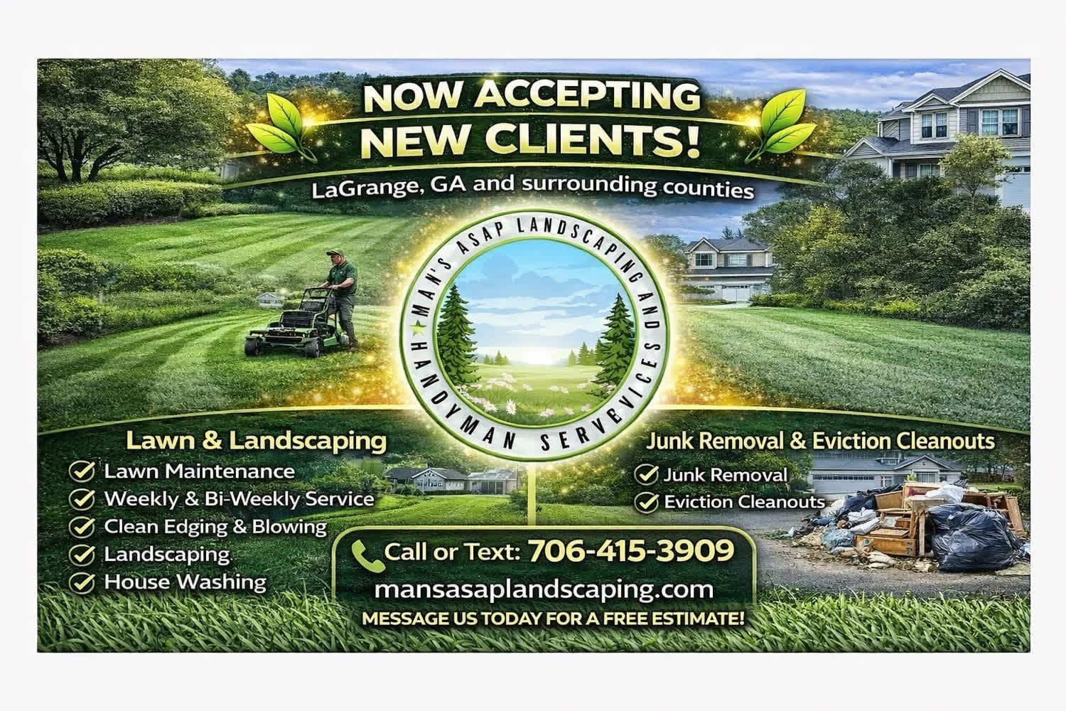  for Man's Asap Landscaping and Handyman Services LLC in Lagrange, GA