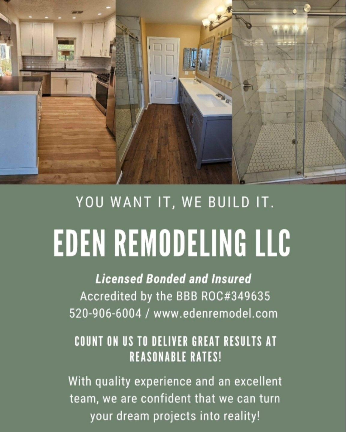  for Eden Remodeling LLC in Tucson, AZ