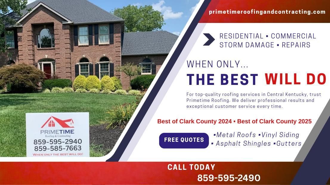 for Primetime Roofing  in Winchester, KY