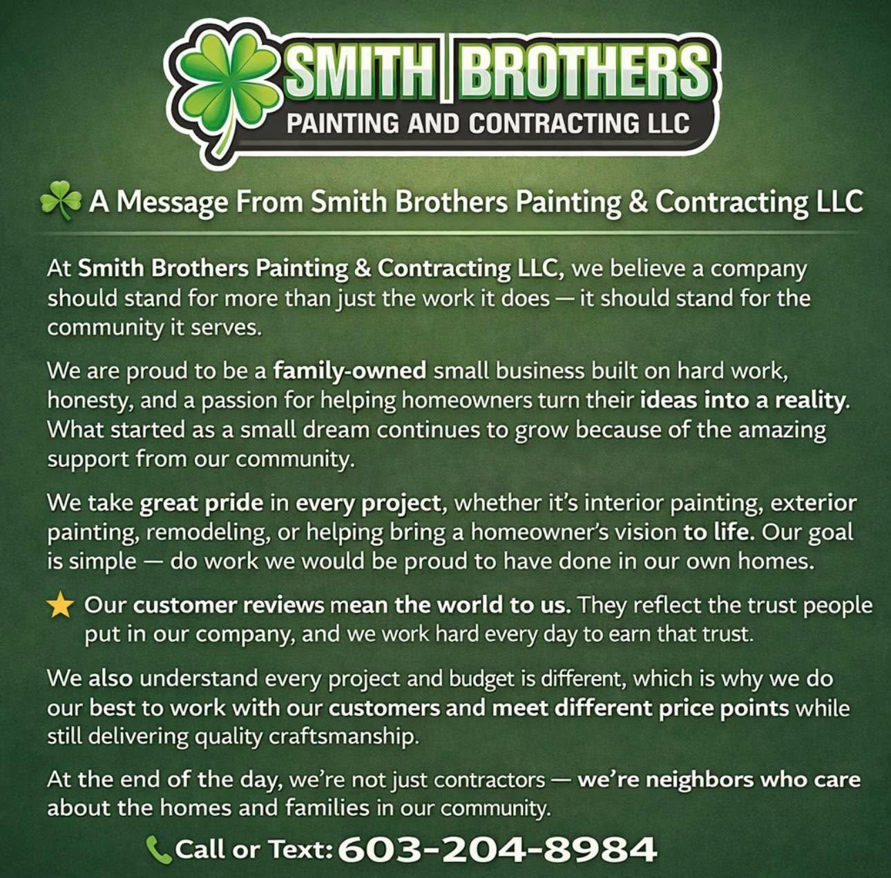  for Smith Brothers Painting and Contracting in Franklin, NH
