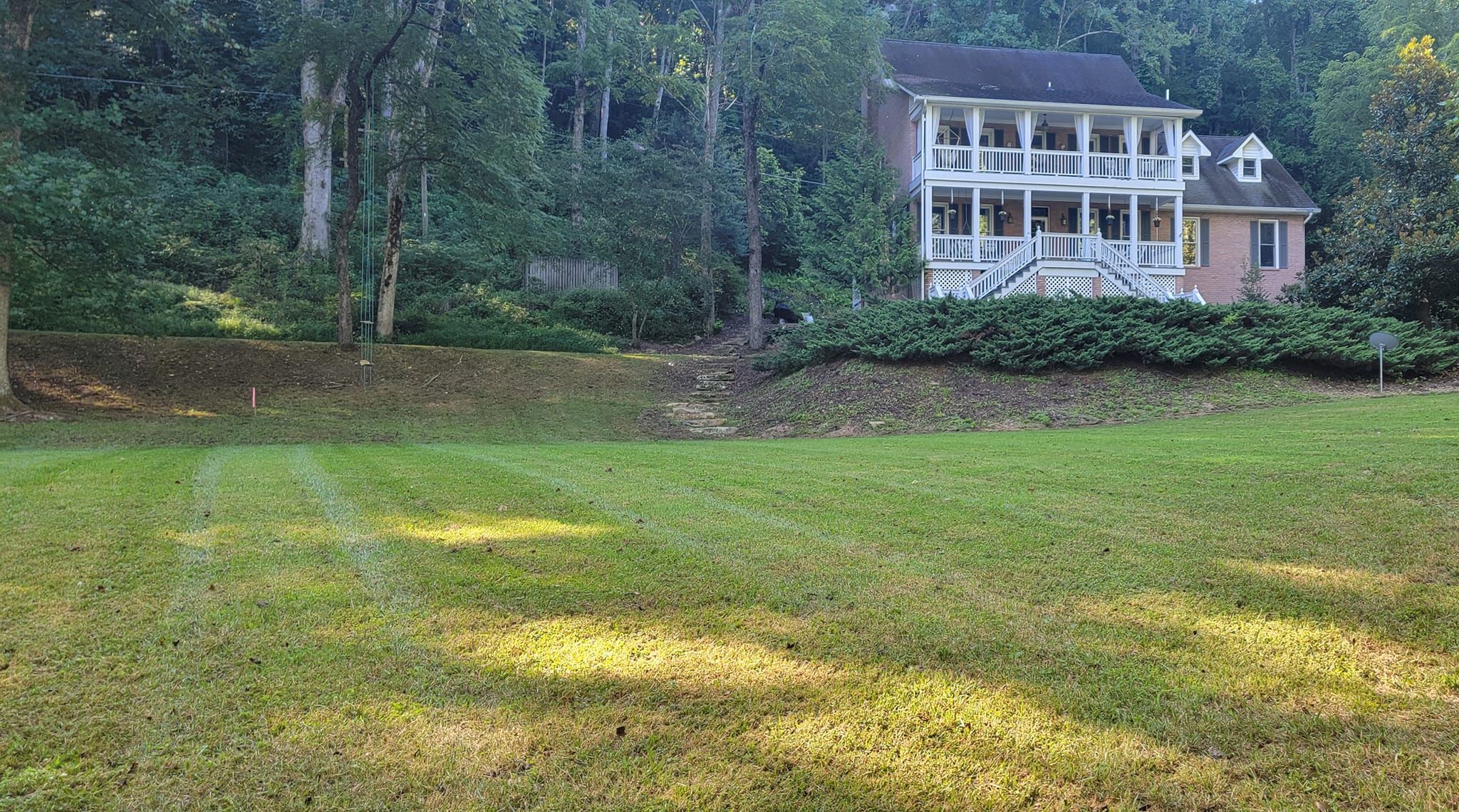 Mowing for Hart and Sons in Transylvania County, North Carolina