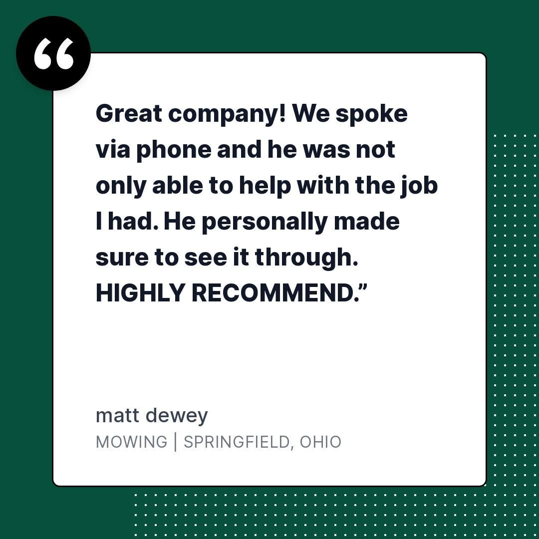 All Photos for Tingley's Green Land Services in Springfield, Ohio