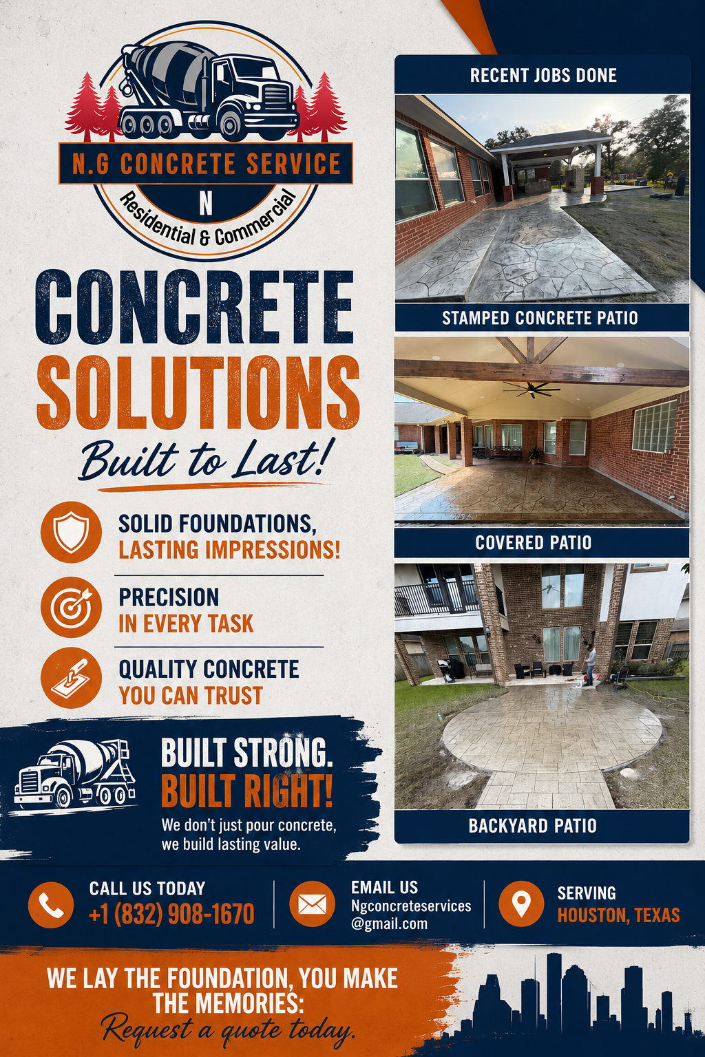  for NG Concrete Services in Houston, TX