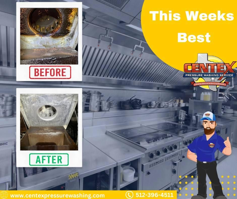 Commercial Kitchen Hood & Exhaust Vent Cleaning for Centex Pressure Washing Service in San Marcos, TX