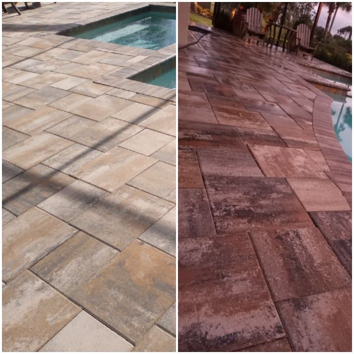 Photo number 27 of Sierra Pavers & Power Washing LLC's best work performing a Pavement Dye job