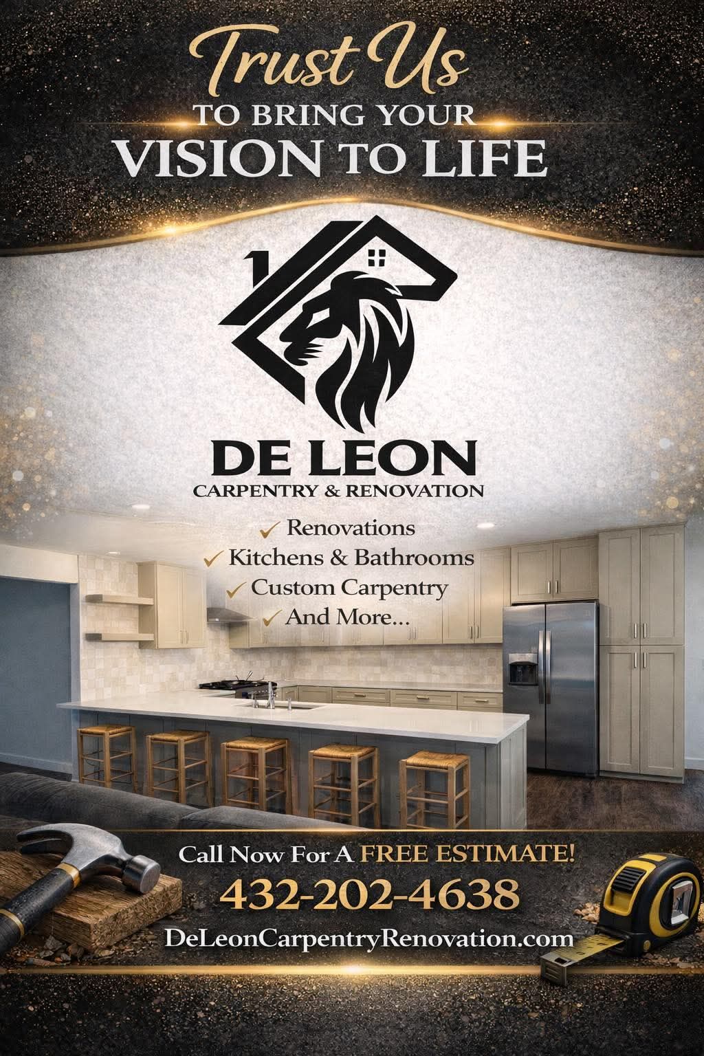  for De Leon Carpentry & Renovation  in Leakey, TX