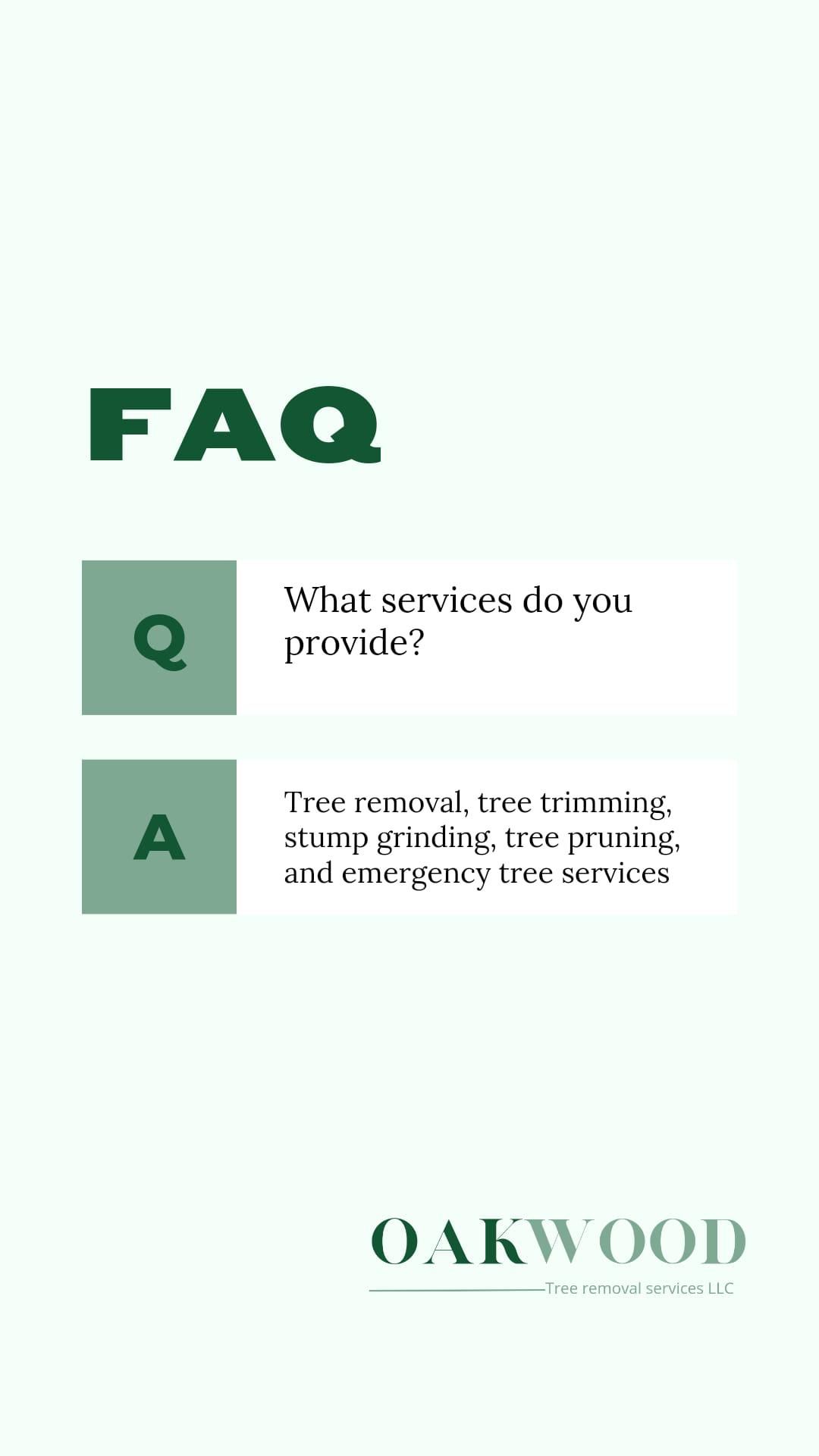  for Oakwood Tree Removal LLC in Oak Creek,  WI