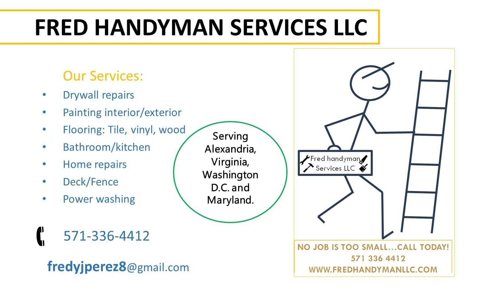Drywall Repair for Fred Handyman Services LLC in Alexandria, VA