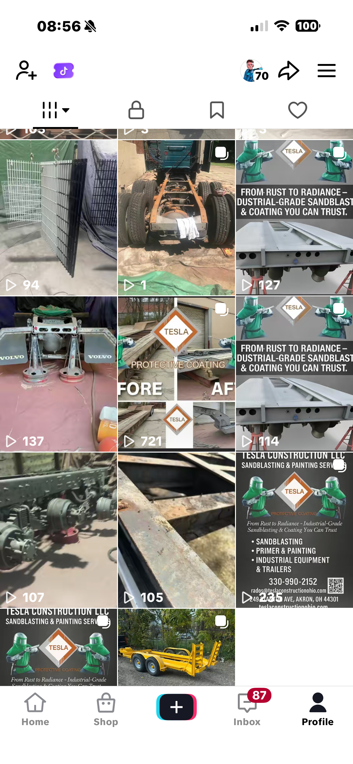  for Tesla Construction LLC in Akron, OH