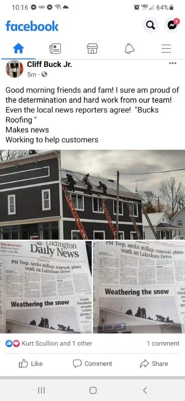  for Buck's Exteriors in Manistee, MI