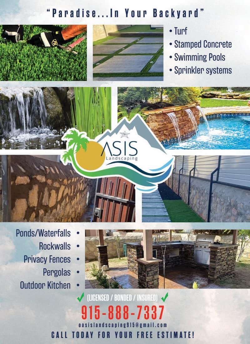  for Oasis Landscaping LLC  in El Paso, TX