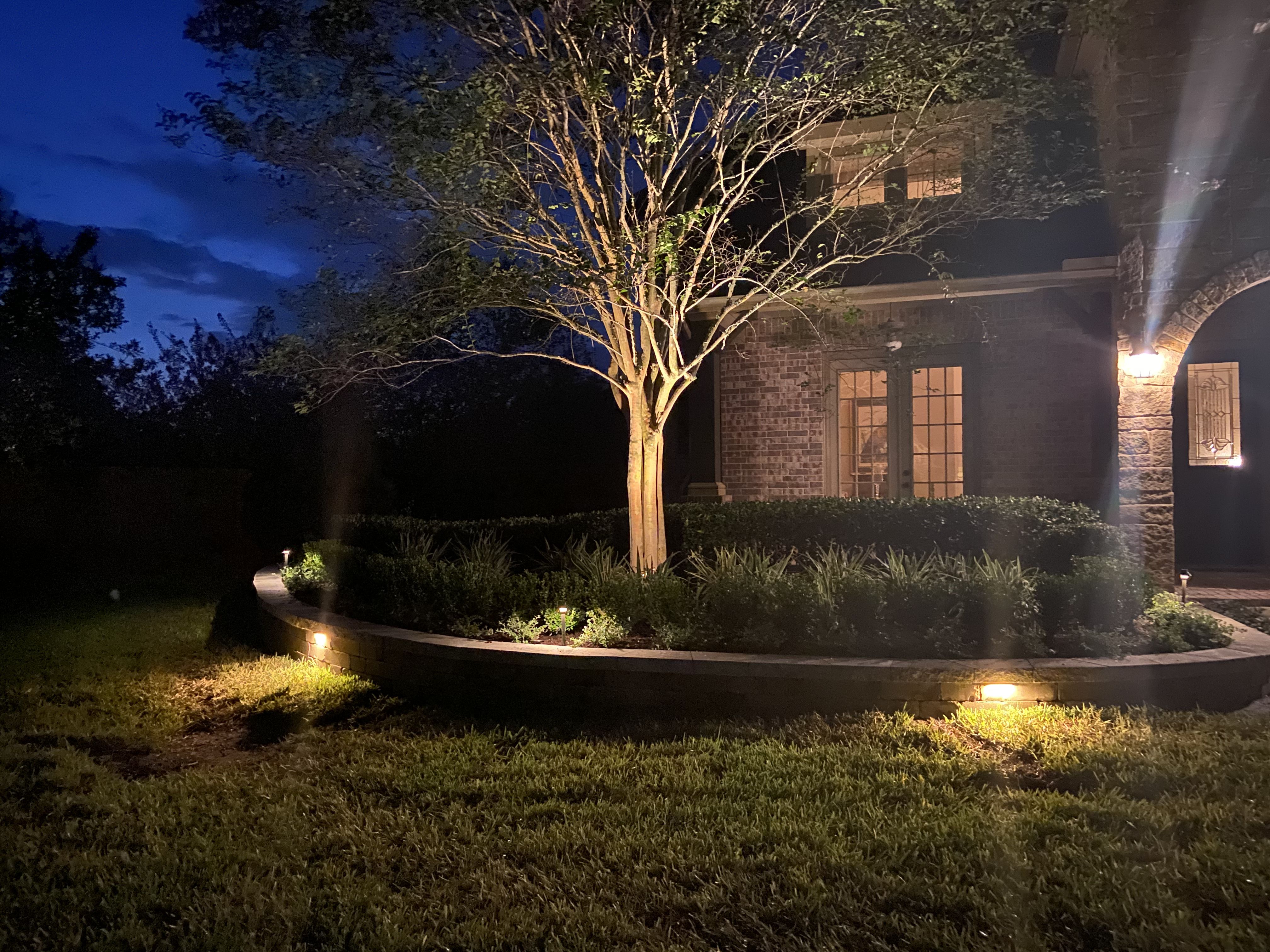 Lighting for Atlas Land Design in Creekside Park, TX