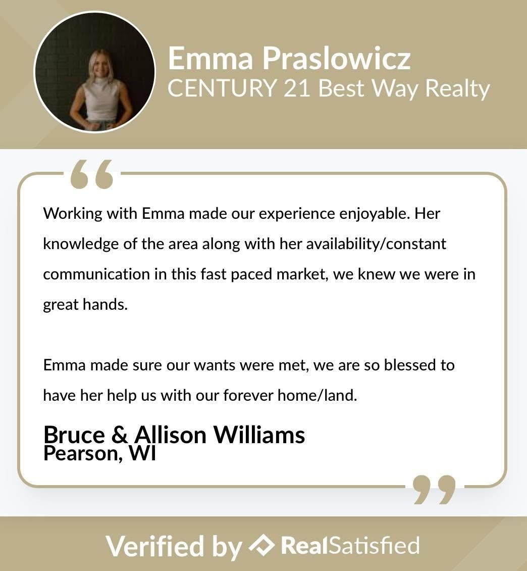  for Emma Praslowicz Century 21 Best Way Realty in Tomahawk, WI