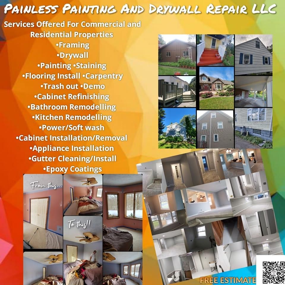  for Painless Painting And Drywall Repair LLC in Rochester, NY