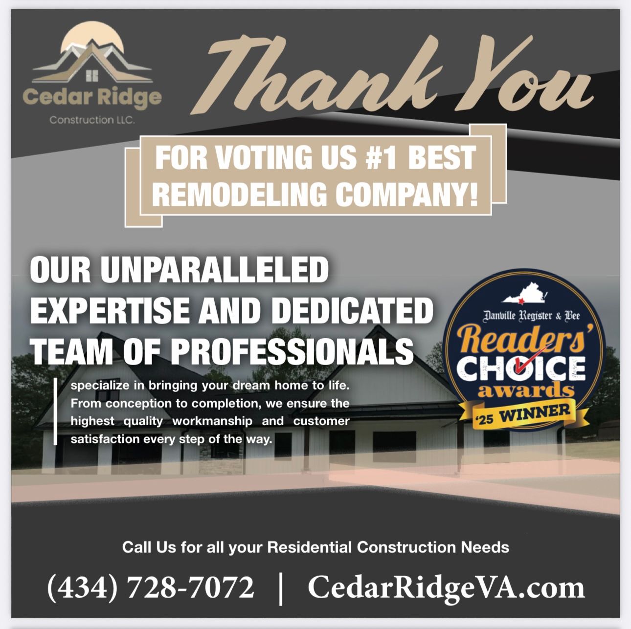  for Cedar Ridge Construction in Danville, VA
