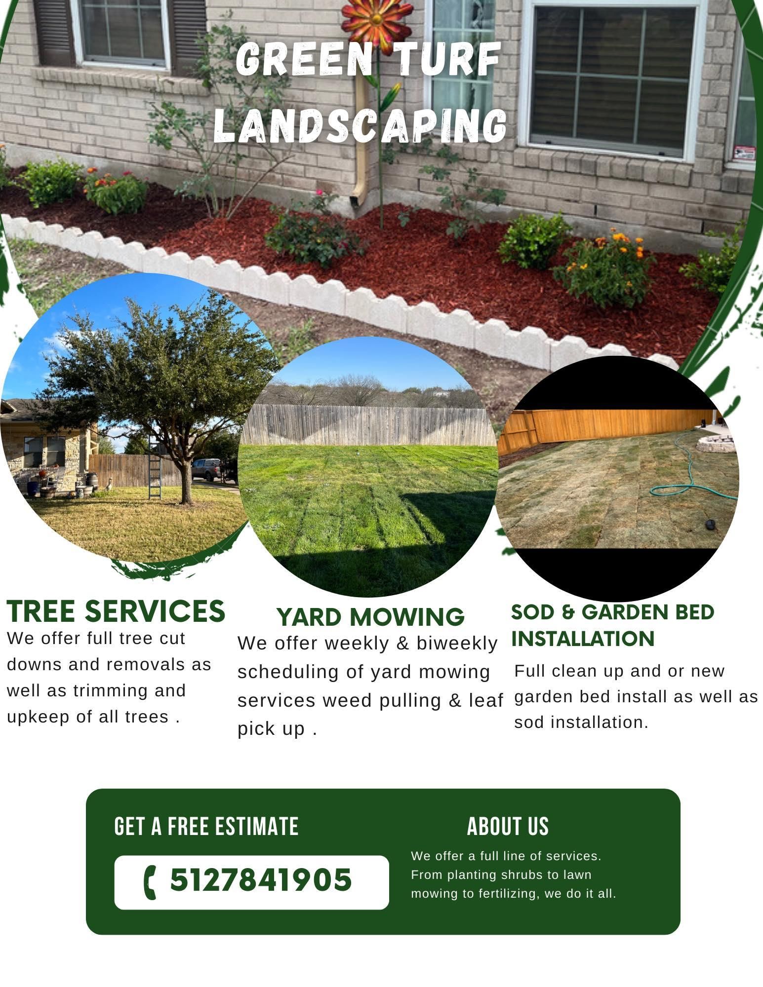  for Green Turf Landscaping in Kyle, TX