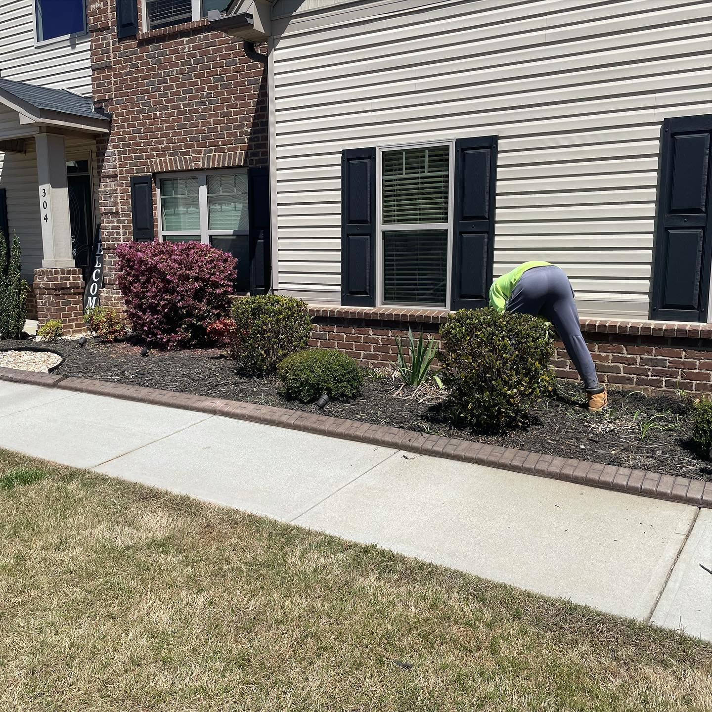 Landscaping for JIF Concrete Services in Greenville, SC
