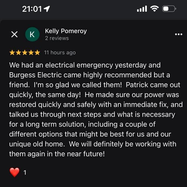 for Burgess Electric in Douglas, MA