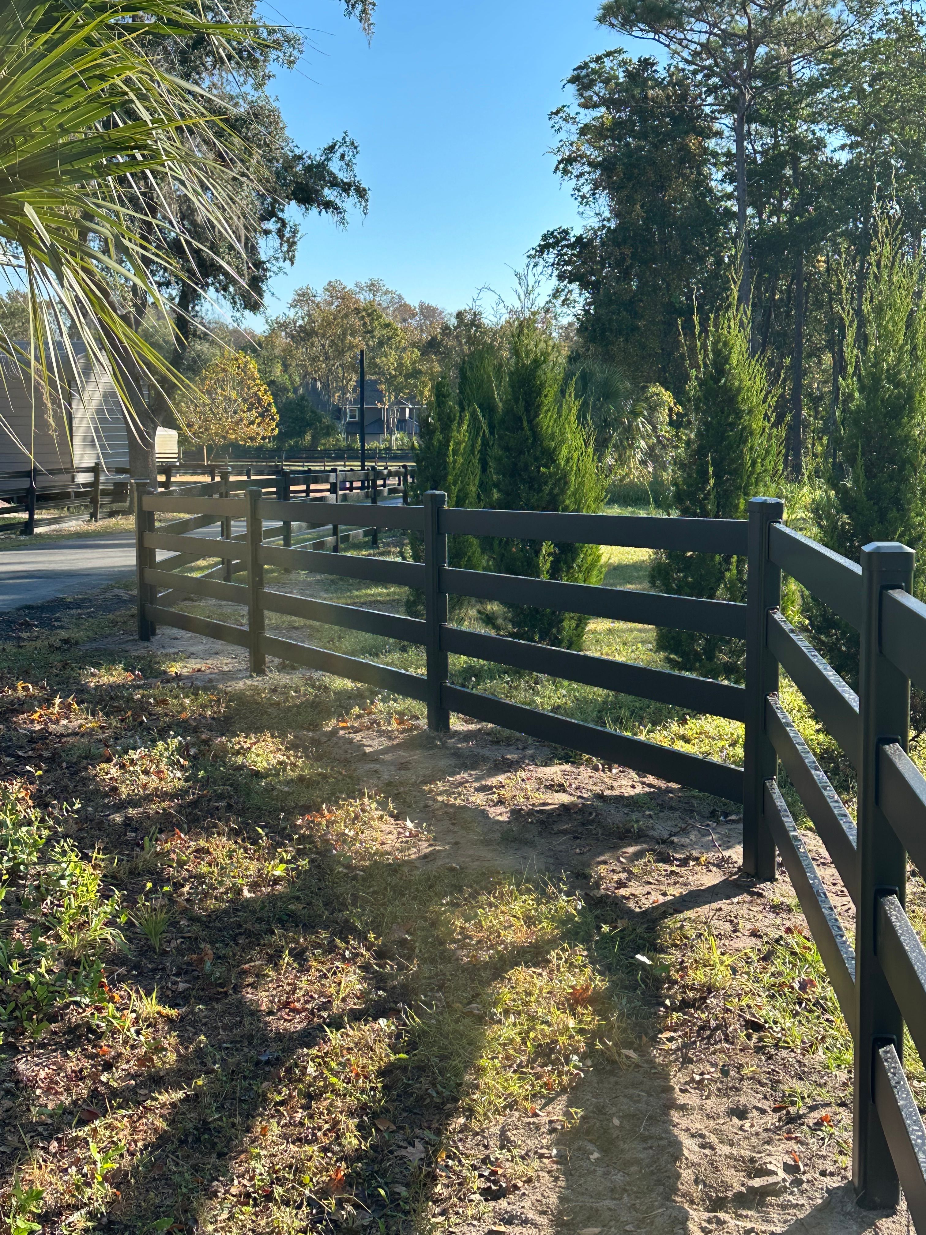 Buckley All Steel Fence for Allbritton's Outdoor Solutions Inc in Geneva, FL