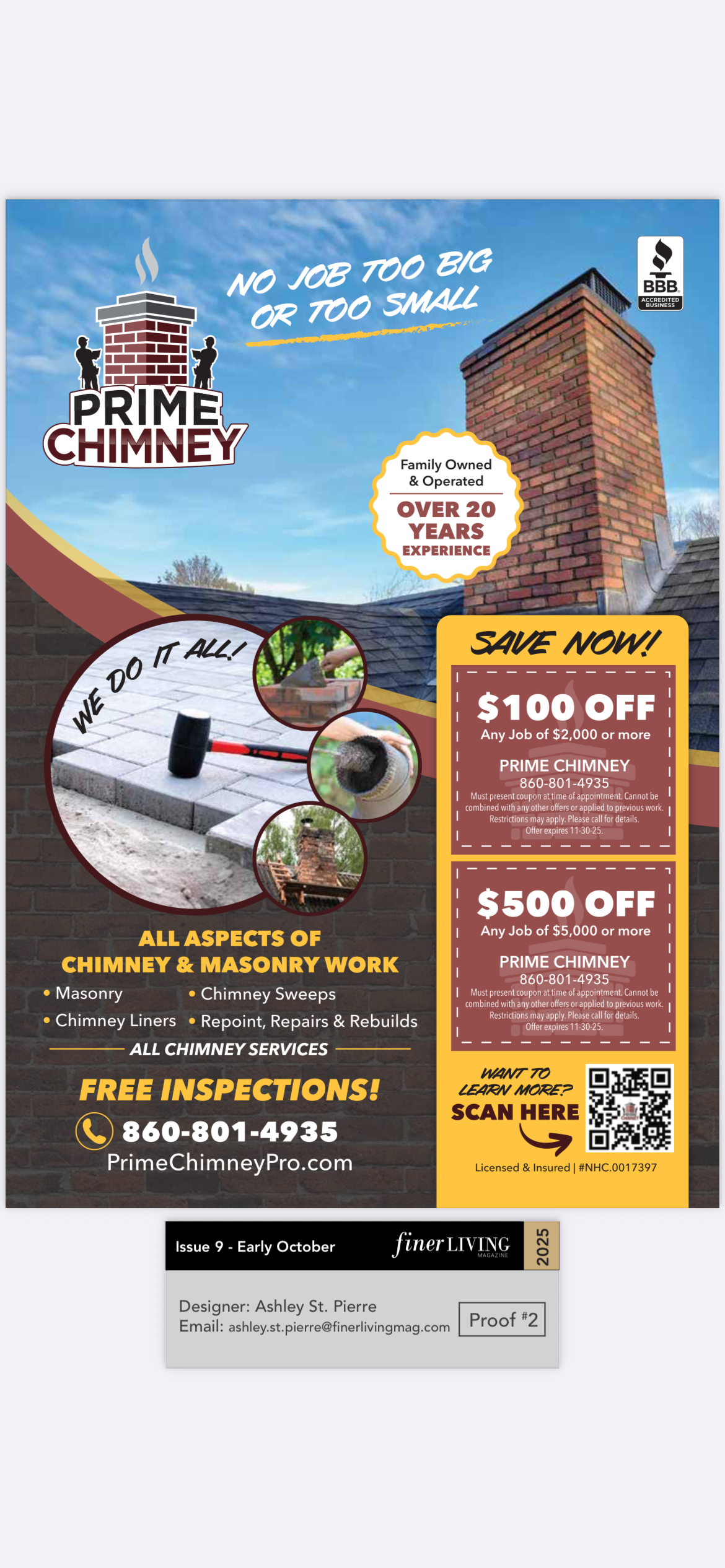  for Prime Chimney in New Britain, CT