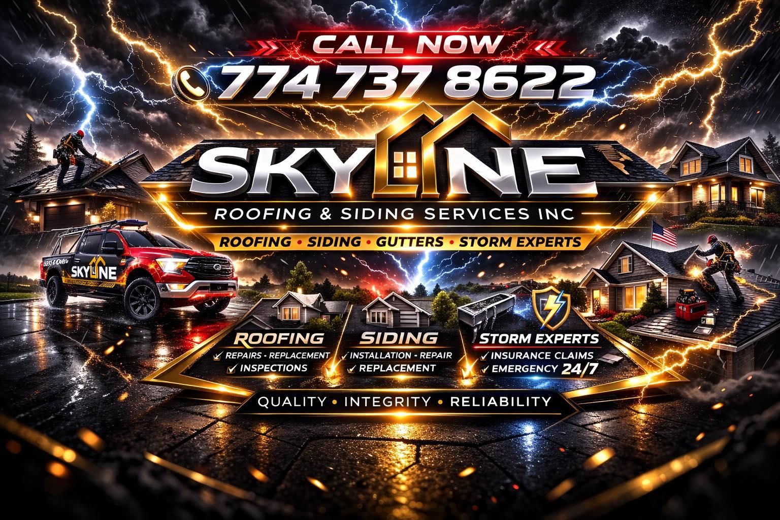  for SKYLINE ROOFING & SIDING SERVICES INC in Milford, MA